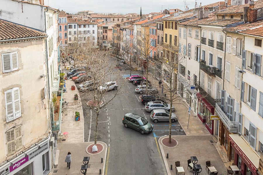 La place du marché avant les travaux