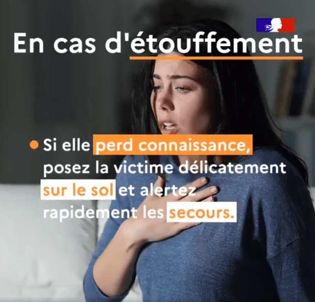 En cas d'étouffement