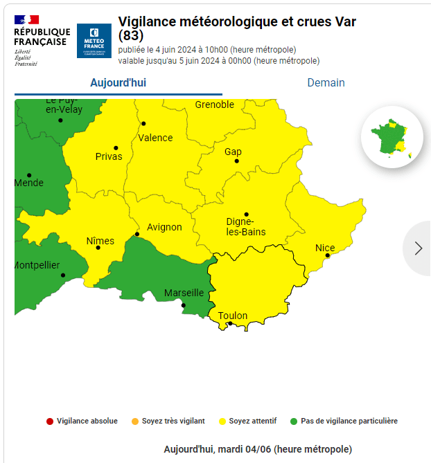 vigilance-jaune-prefet-var-4juin-2024-draguignan